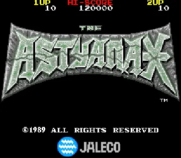 The Astyanax screen shot title